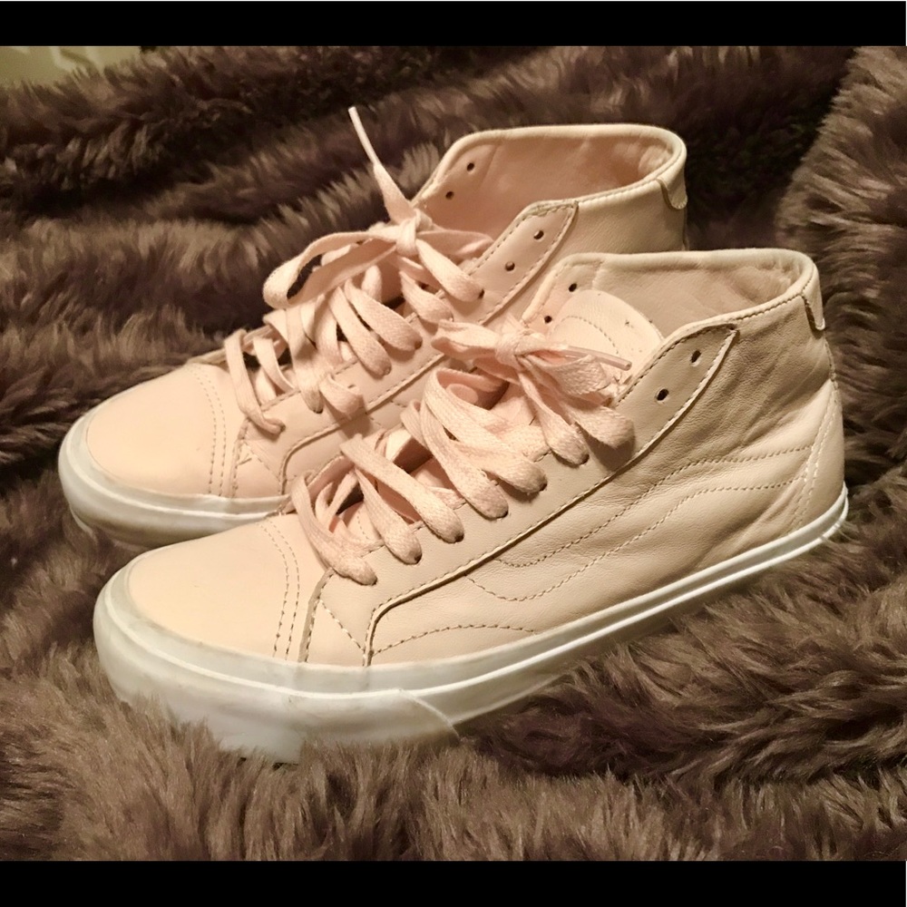 Pastel pink vans sk8 high top